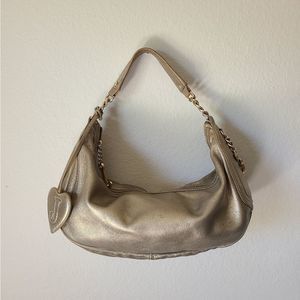 Y2K Juicy Couture Metallic Champagne Gold Shoulder Hobo
